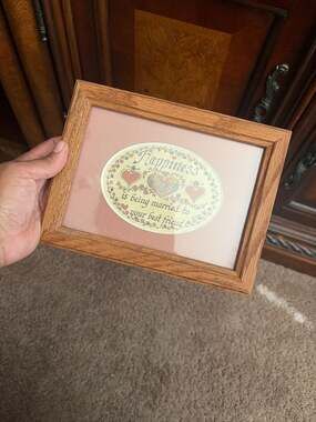 Vintage Creative Calligraphy Happiness Is Being Married To Your Best Friend Fram